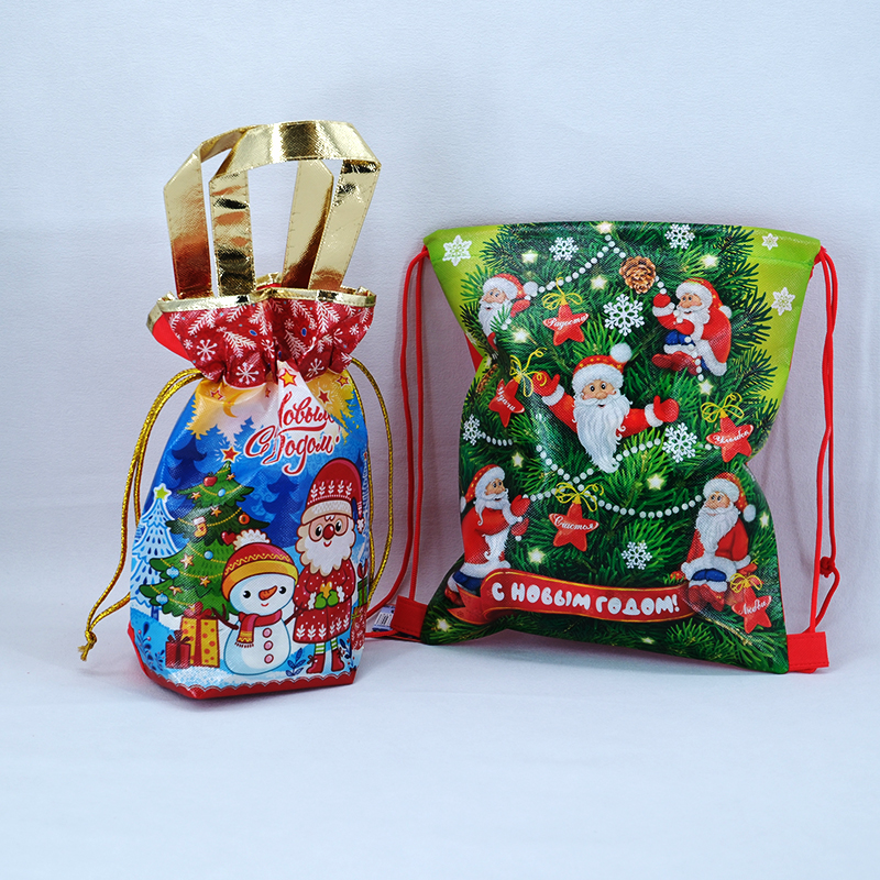 Christmas Eco-Friendly non woven drawstring backpack bag for Kids -  NWG-21032