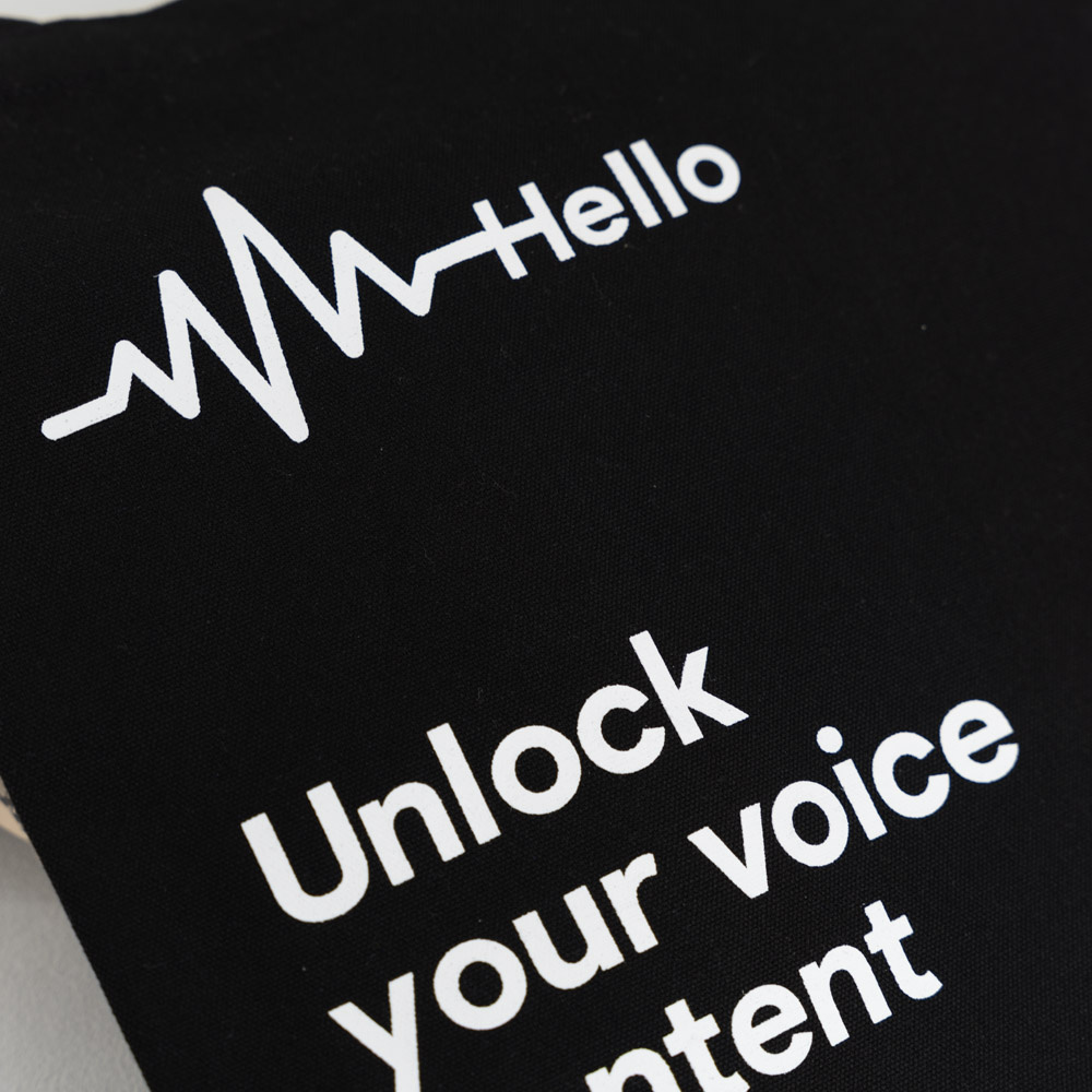 Black Durable Cotton Tote Bag With Silk Screen printing -