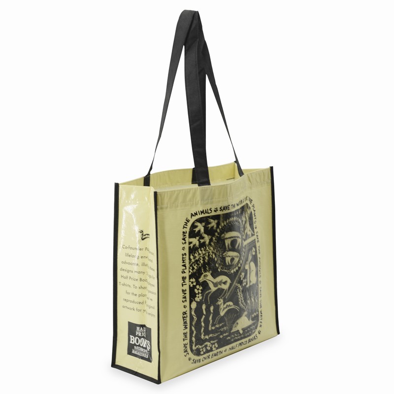 Recycled plastic bottles woven custom reusable mexican rpet grocery tote shopping bags - JR22PT02
