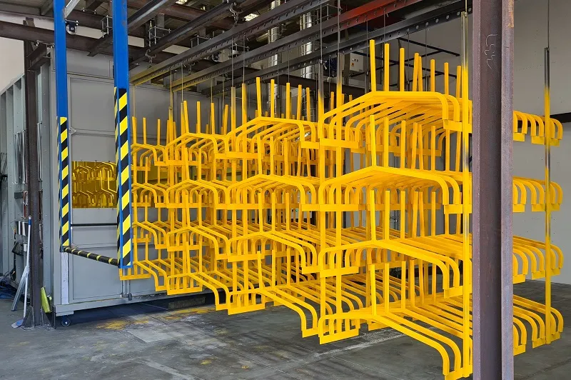 powder coating booth for heavy bulky parts