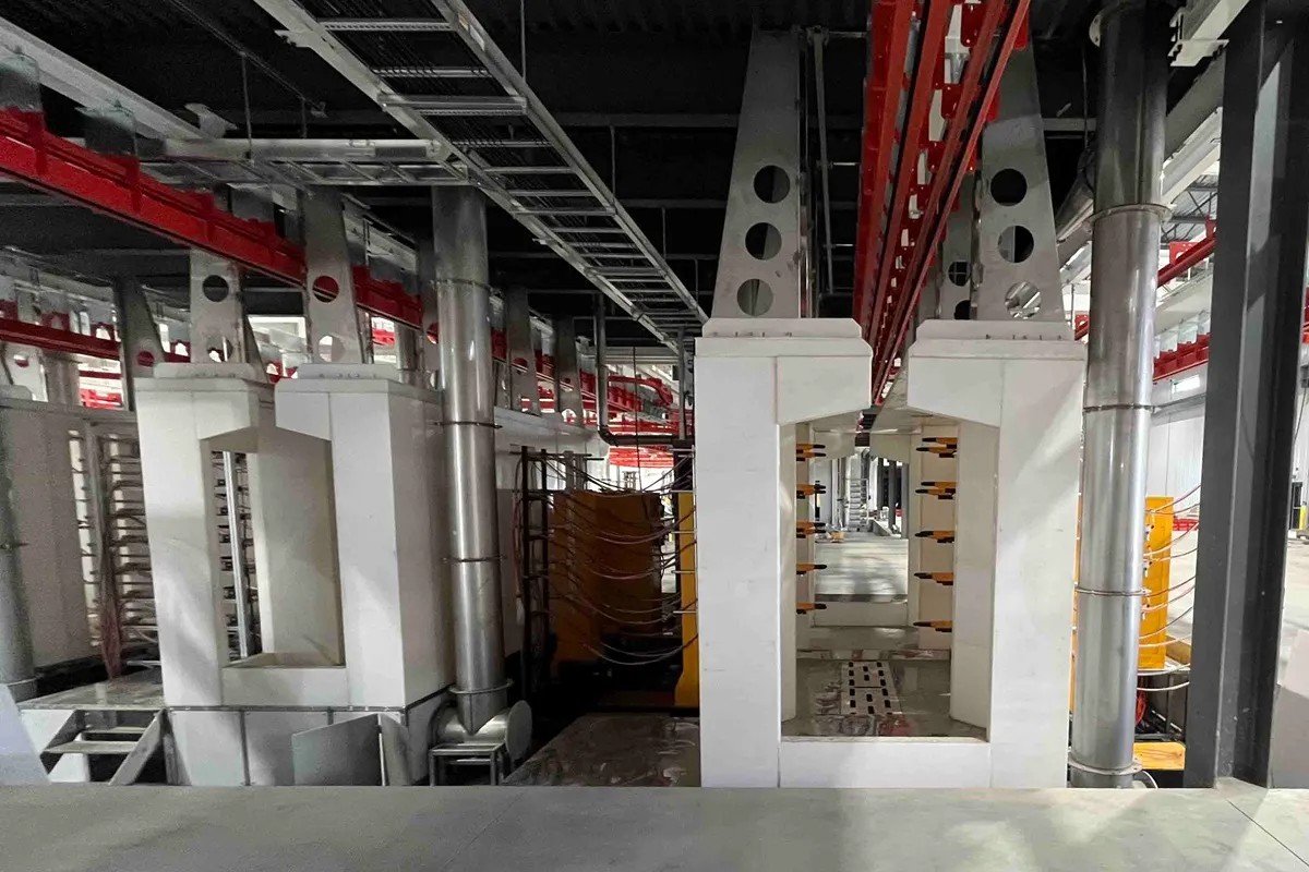 automatic powder coating booth