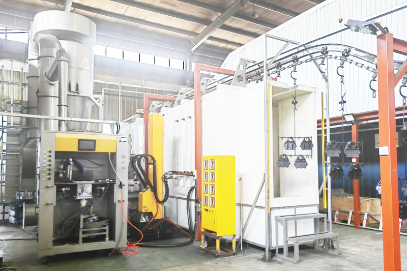 PP Plastic Automatic Powder Coating Spray Booth with Cyclone Recovery
