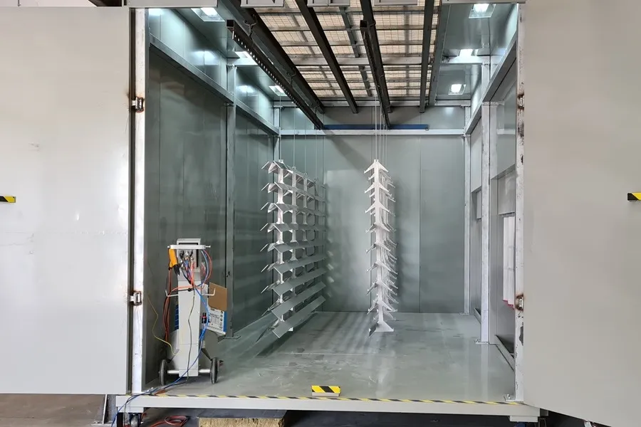 Manual Walk-in Powder Coating Line with Overhead Carriage System