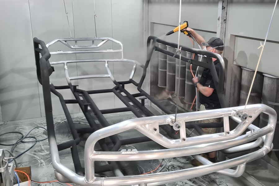 manual powder coating line