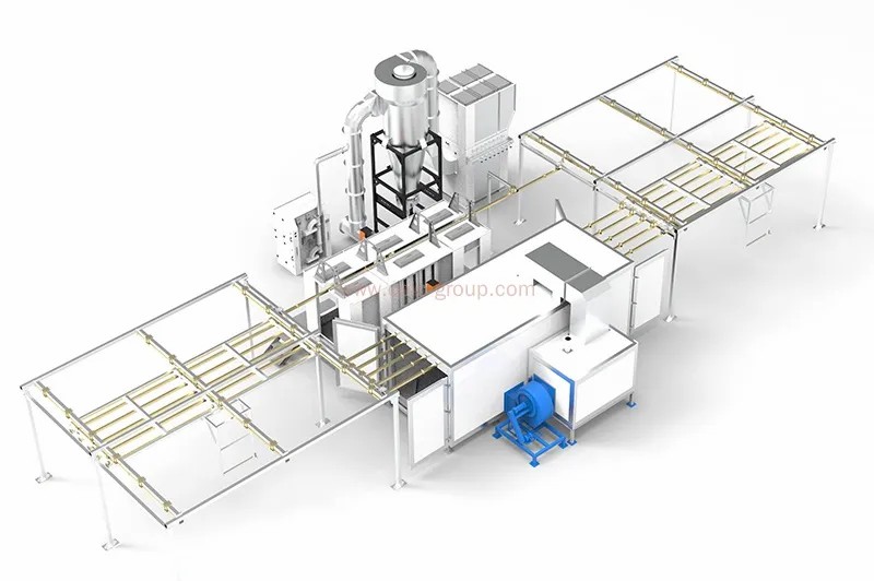 Semi-automated Powder Coating Line for Metal Chairs (built in Ethiopia)