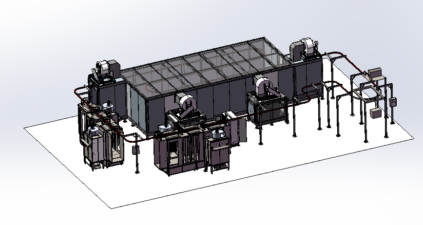 automatic powder painting line
