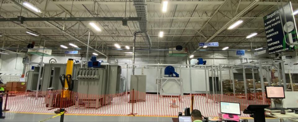 automatic powder coating line