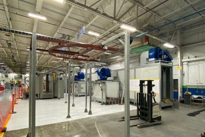 Automatic Powder Coating Painting Line for 2 Colors (built in Mexico)