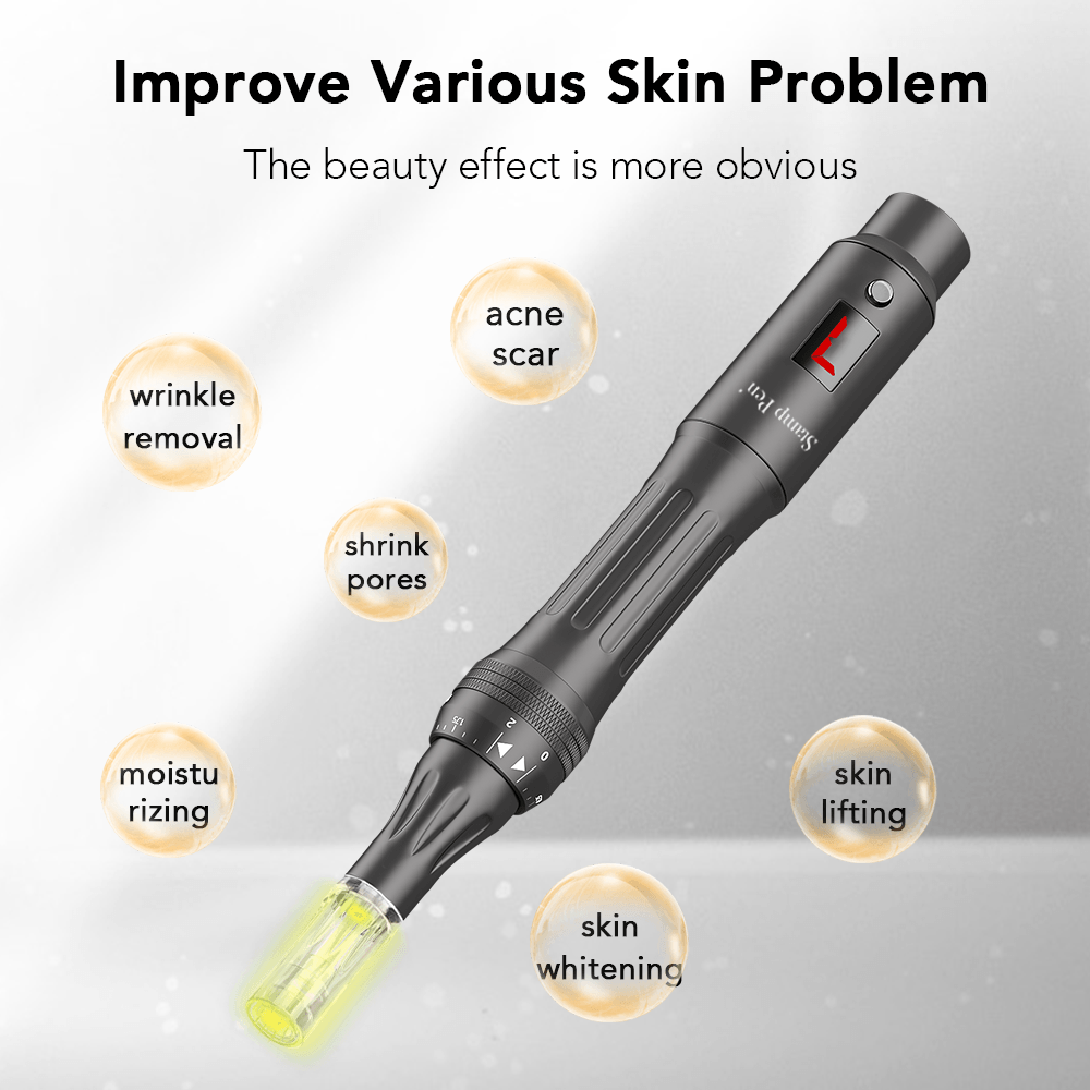 Power Microneedling Gerät Anti-Rückfluss LCD Dermapen LED-Therapie