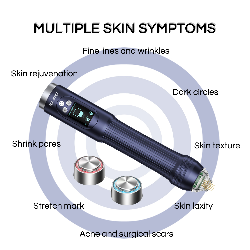 Elektrodenbetriebenes Microneedling Derma Pen Microcurrent RF LED Persönliches Schönheitsgerät