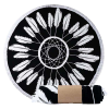 Black And White Color Scheme Round Beach Towel