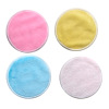 Microfiber round makeup remover pad
