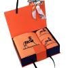 Premium orange microfiber embroidered towel bath box