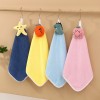 Cartoon Coral Velvet Hanging Hand Towel