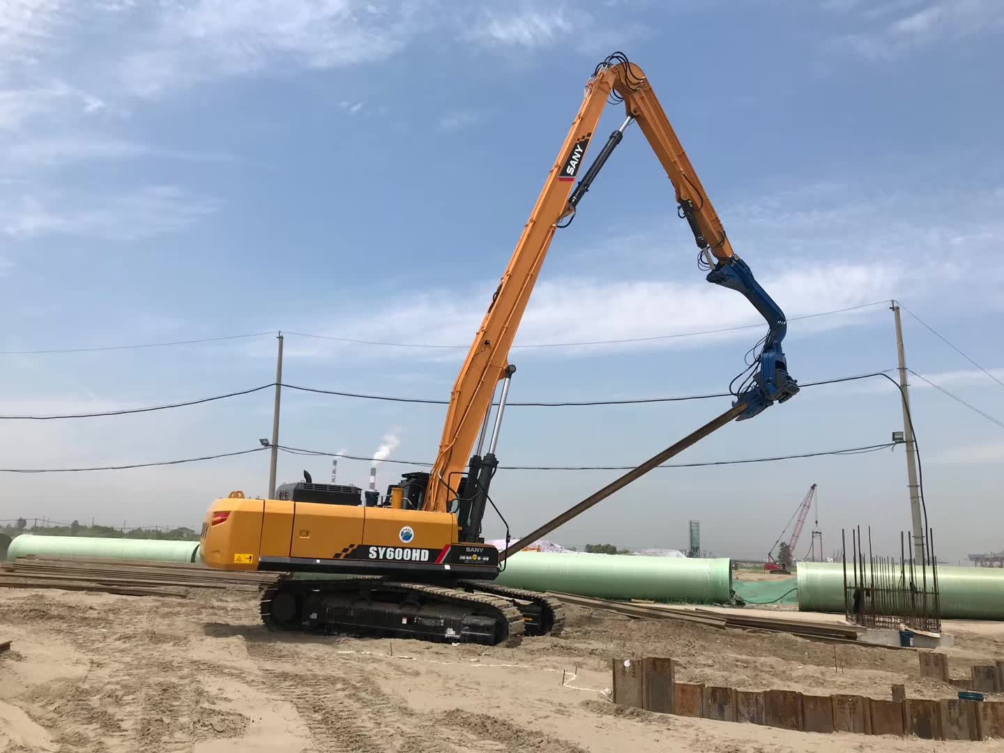 Z500 EXCAVATOR MOUNTED VIBRO HAMMER WITH SANY SY600HD Zhenu Machinery