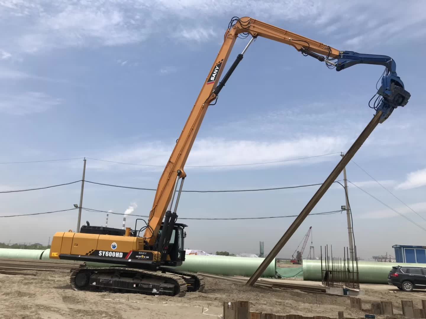 Z500 EXCAVATOR MOUNTED VIBRO HAMMER WITH SANY SY600HD Zhenu Machinery