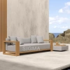 Luxury Modern Lounge Suite Sofa Set Living Room Furniture Outdoor Courtyard Furniture Set Solid Teak Garden Sofa