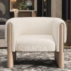 Modern luxury design interior furniture, wooden frame leisure chairs, living room armrests, sofas
