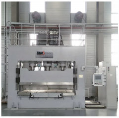 High temperature servo thermoforming press for composite materials