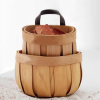 Wood chip storage basket, woven storage basket, storage basket, kitchen onion, ginger and garlic wall hanging basket, small basket, egg basket