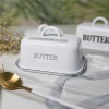 Thickened enamel dessert tray with lid Enamel butter box cheese storage box