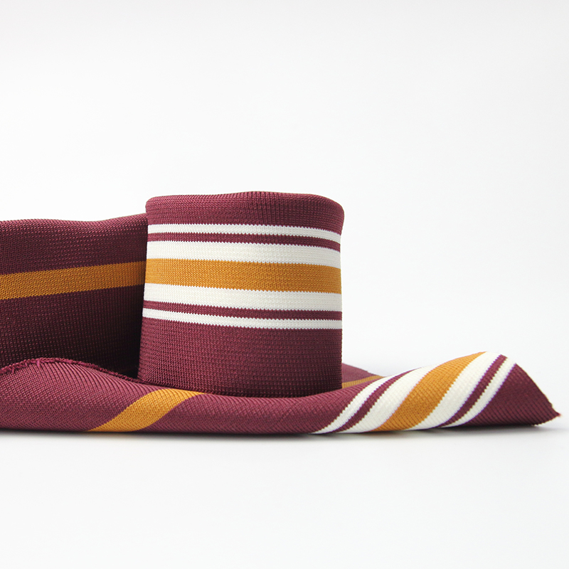 Rib cuffs and hem of coat