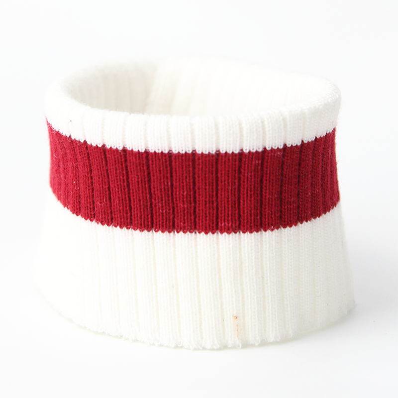 Rib cuffs and hem of coat
