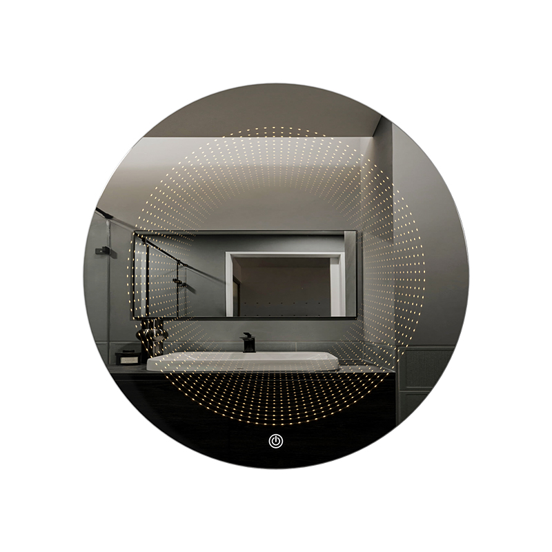 Double circle smart luminous mirror