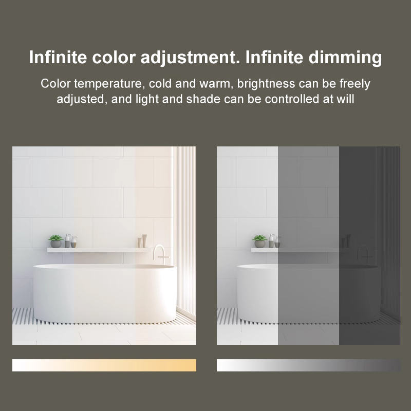 Enamel LED touch smart mirror with light