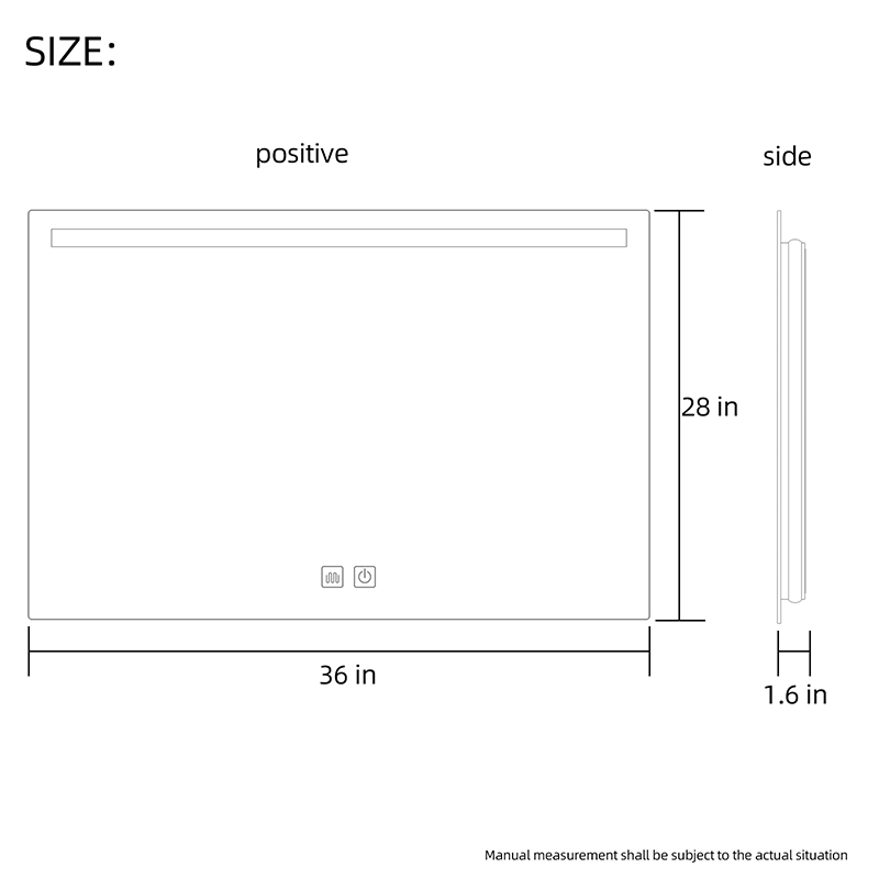 Anti-fog touch screen LED smart mirror with light customization