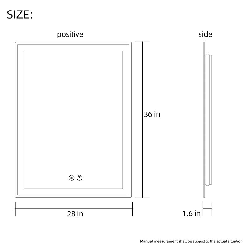 Anti-fog touch screen LED smart mirror with light customization