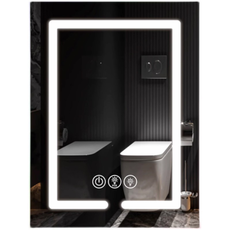 Square smart bathroom mirror LED bathroom mirror