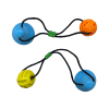 TPR Cotton Rope Training Chewing Rubber Ball Dog Toy