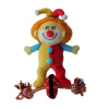 Circus Collection Cown with a hat on a unicycle Dog Toy