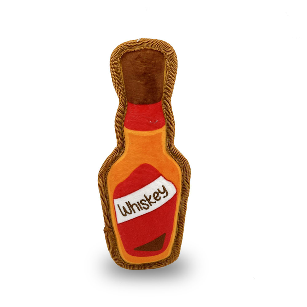 2D Whiskey Plüsch Hundespielzeug aus der Food Collection
