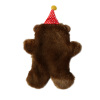 Circus Collection Brown stuffiness bear in the shape of a five-pointed star Dog Toy