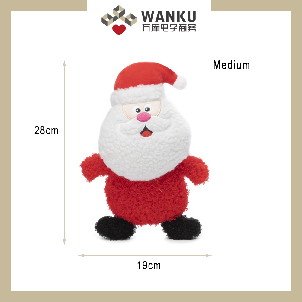 Weihnachtskollektionen Rote Santa Claus Plüsch Hundespielzeug