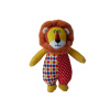 Circus Collection stuffed Lion with squares and dots body Dog Toy