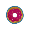 Juguetes para perros de colección 2D Flatty Tough Doughnut