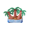 Pirate Collection Coconut Tree Hide And Seek Dog Toy