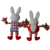 Circus Collection Rabbit with a round body and rope hands Dog Toy