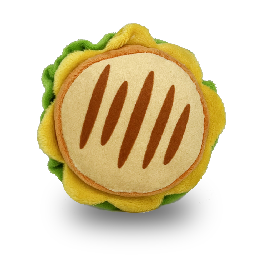 Hamburger Plüsch Hundespielzeug aus der Food Collection