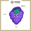 2D Flatty Tough Collection Fruit Grape Dog Toys
