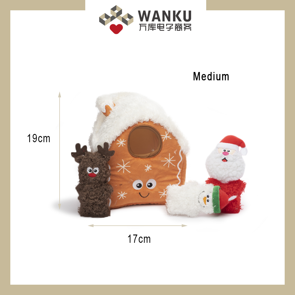 Weihnachtskollektionen Verstecken und Suchen Plüsch Hundespielzeug