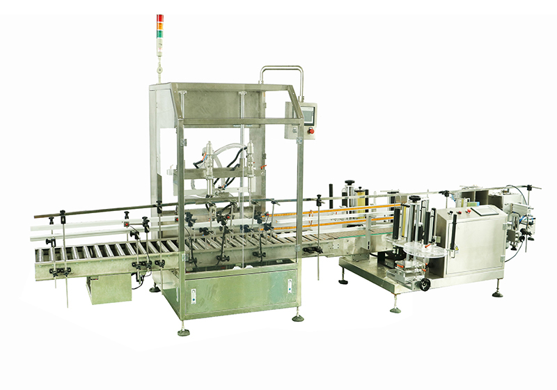 Automatic weight check bottle filling line