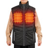 Winter 5200mAh Rechargeable Battery USB Heating Cotton Men Black Waistcoat Zipper Electric Thermal Heated Vest SHV15