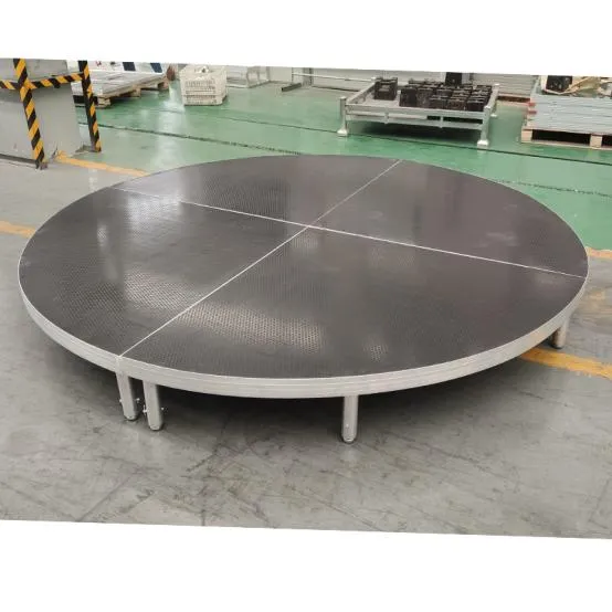 Round Aluminum Stage, Portable Circular Stage Platform for Event Concert Wedding