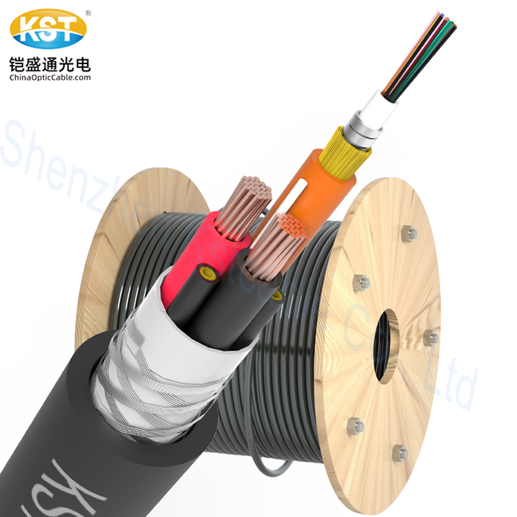 Hybrid armored cable 12F 2X12AWG