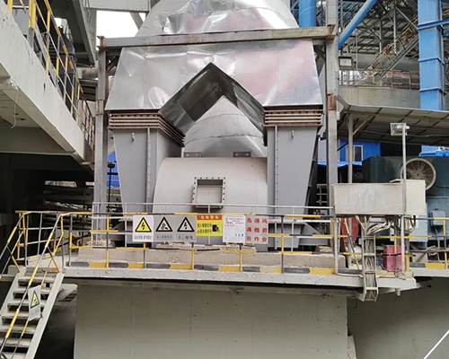 Raw material mill circulation fan