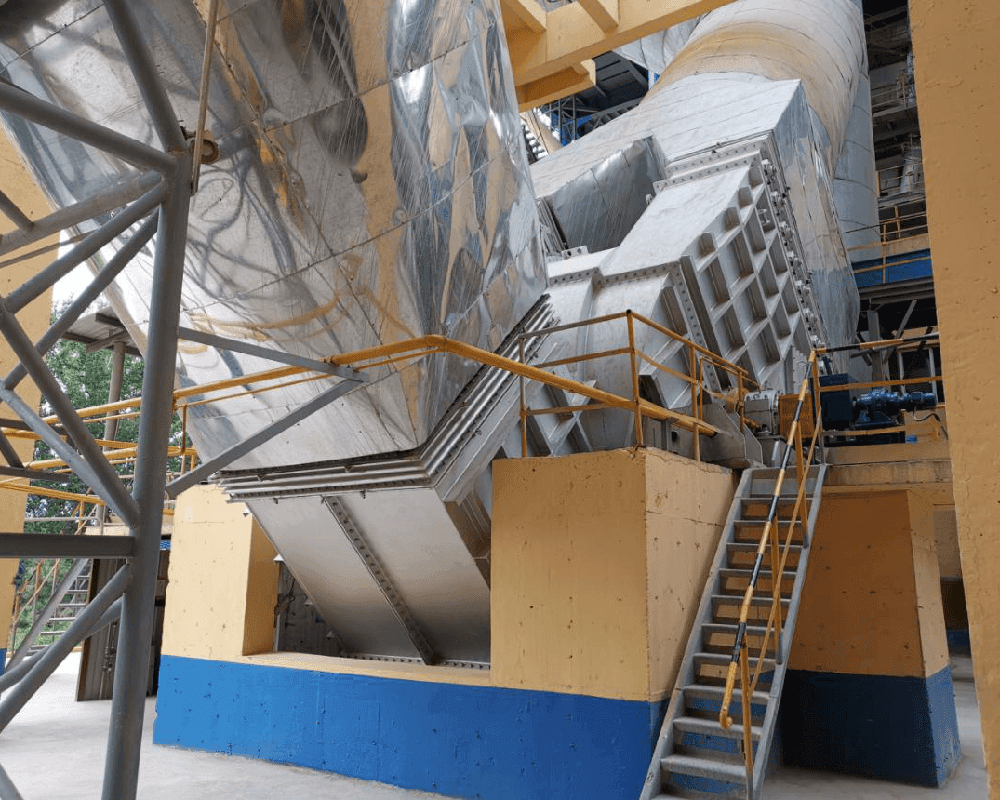 Kiln head exhaust fan